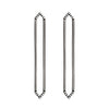 Long Marquis Earrings | Black Gold with Diamond Points
