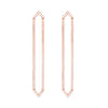 Long Marquis Earrings | Rose Gold with Diamond Points