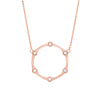 Black Diamond Gear Necklace | Rose Gold