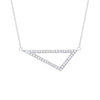 Medium Diamond Triangle Necklace | White Gold
