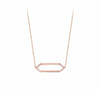 Mini Marquis Necklace | Rose Gold with Diamonds on Points