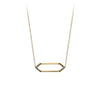 Mini Marquis Necklace | Yellow Gold with Black Diamonds on Points