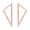 Large Triangle Earrings | Rose Gold