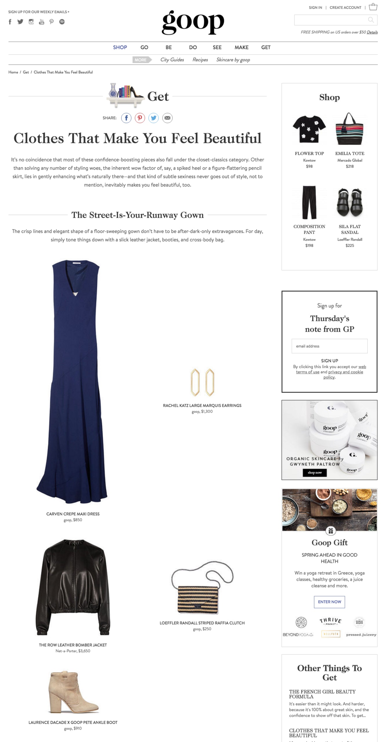 GOOP <BR/> Clothes That Make You Feel Beautiful