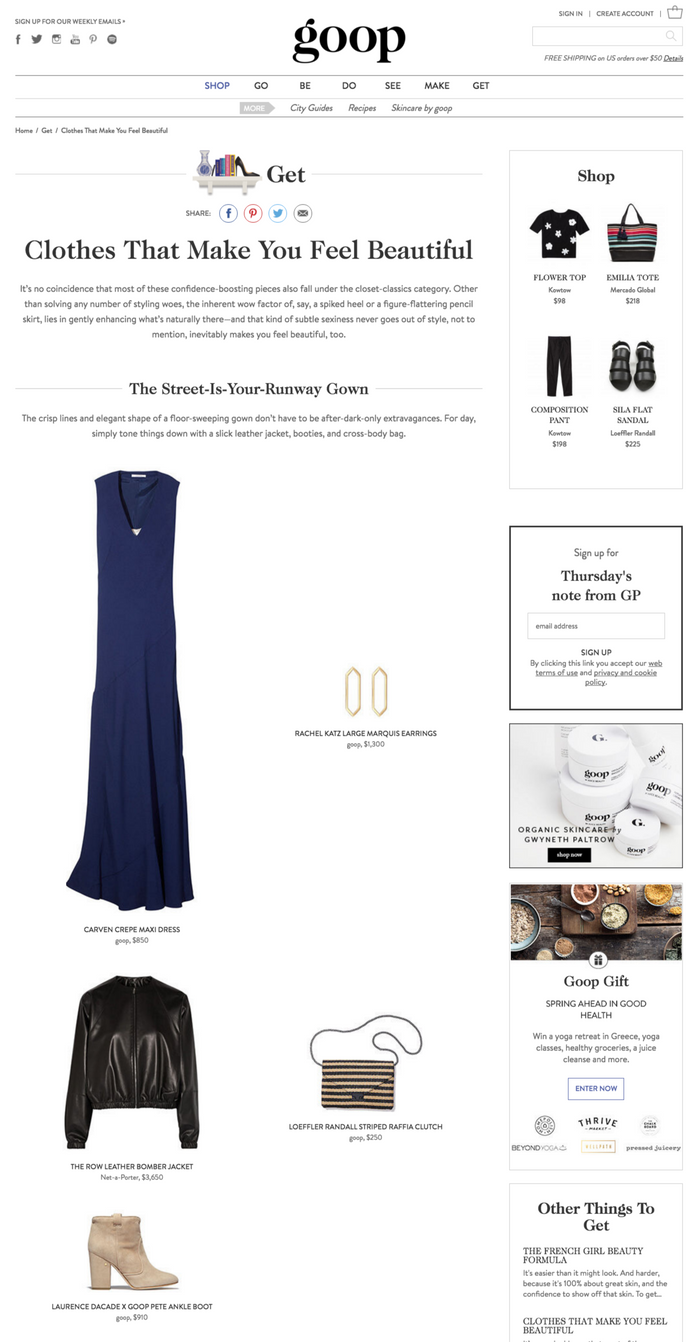 GOOP <BR/> Clothes That Make You Feel Beautiful