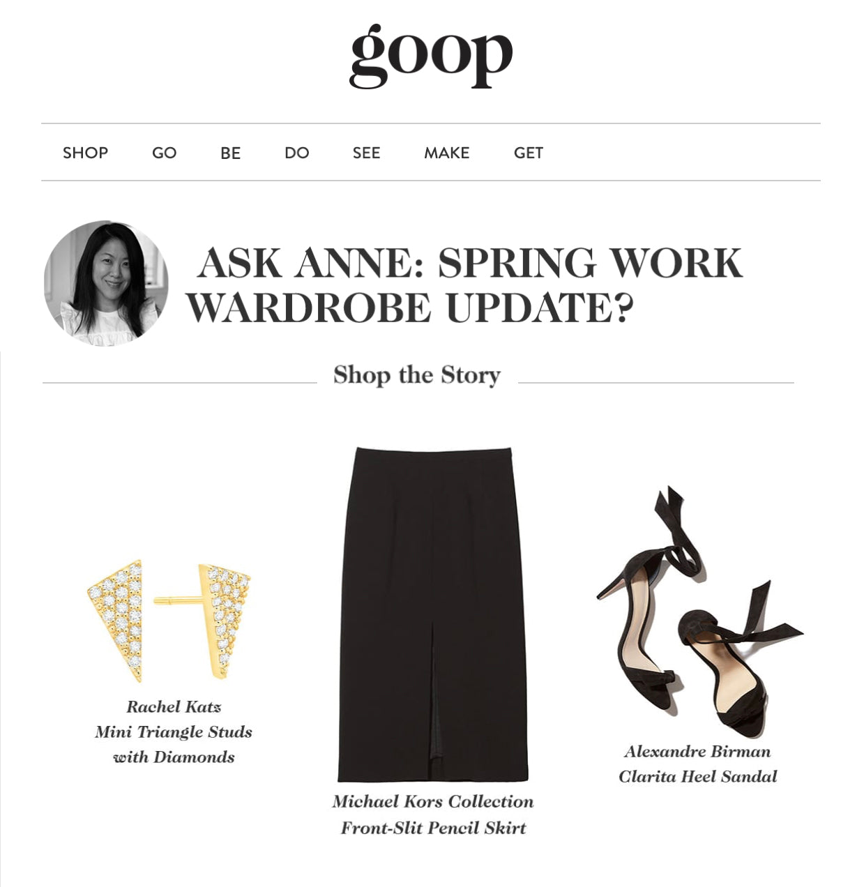 GOOP <br/> Spring Wardrobe Update