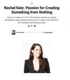 INC.COM</br> Rachel Katz: Passion For Creating Something From Nothing