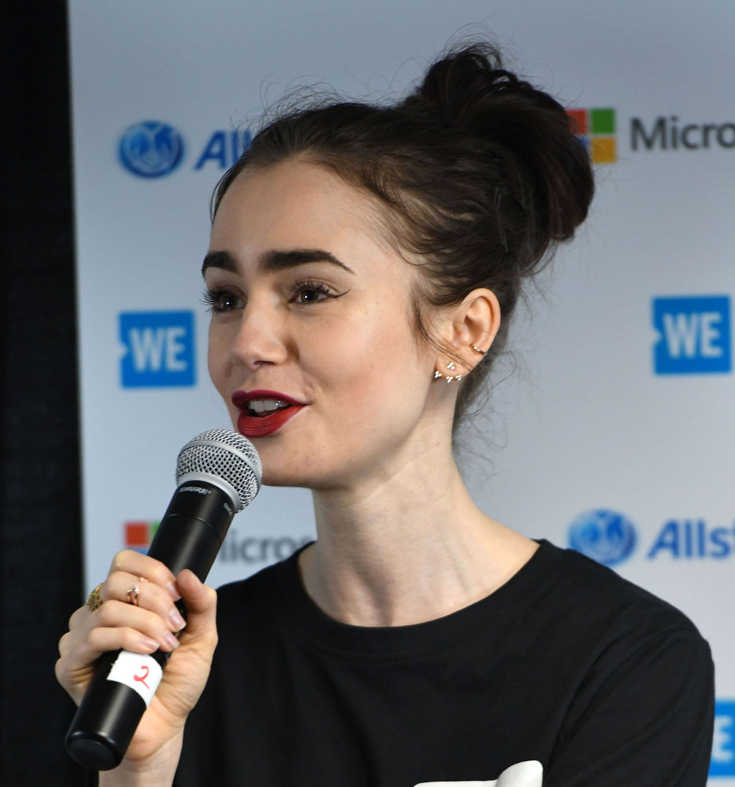 Lily Collins<br/>Q&A in Seattle with 'We Day' Founder
