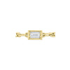 Baguette Diamond Chain Ring | Yellow Gold