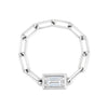 Baguette Diamond Chain Ring | White Gold