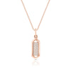 Domed Marquis Necklace | Rose Gold