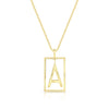 Large Deco Initial Necklace | Yellow Gold