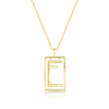 Large Deco Initial Necklace | Yellow Gold