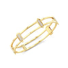 Domed Marquis Locking Cage Bracelet | Yellow Gold with Diamonds