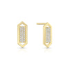 Domed Marquis Studs | Yellow Gold