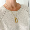 Large Deco Initial Necklace | Yellow Gold