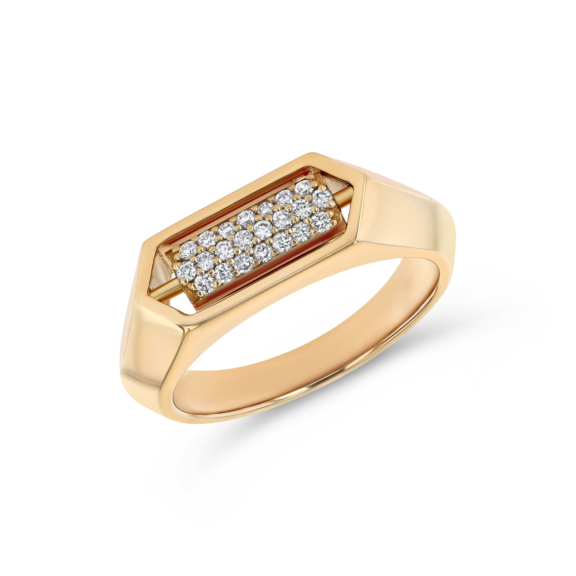 Domed Marquis Flip Ring | Rose Gold