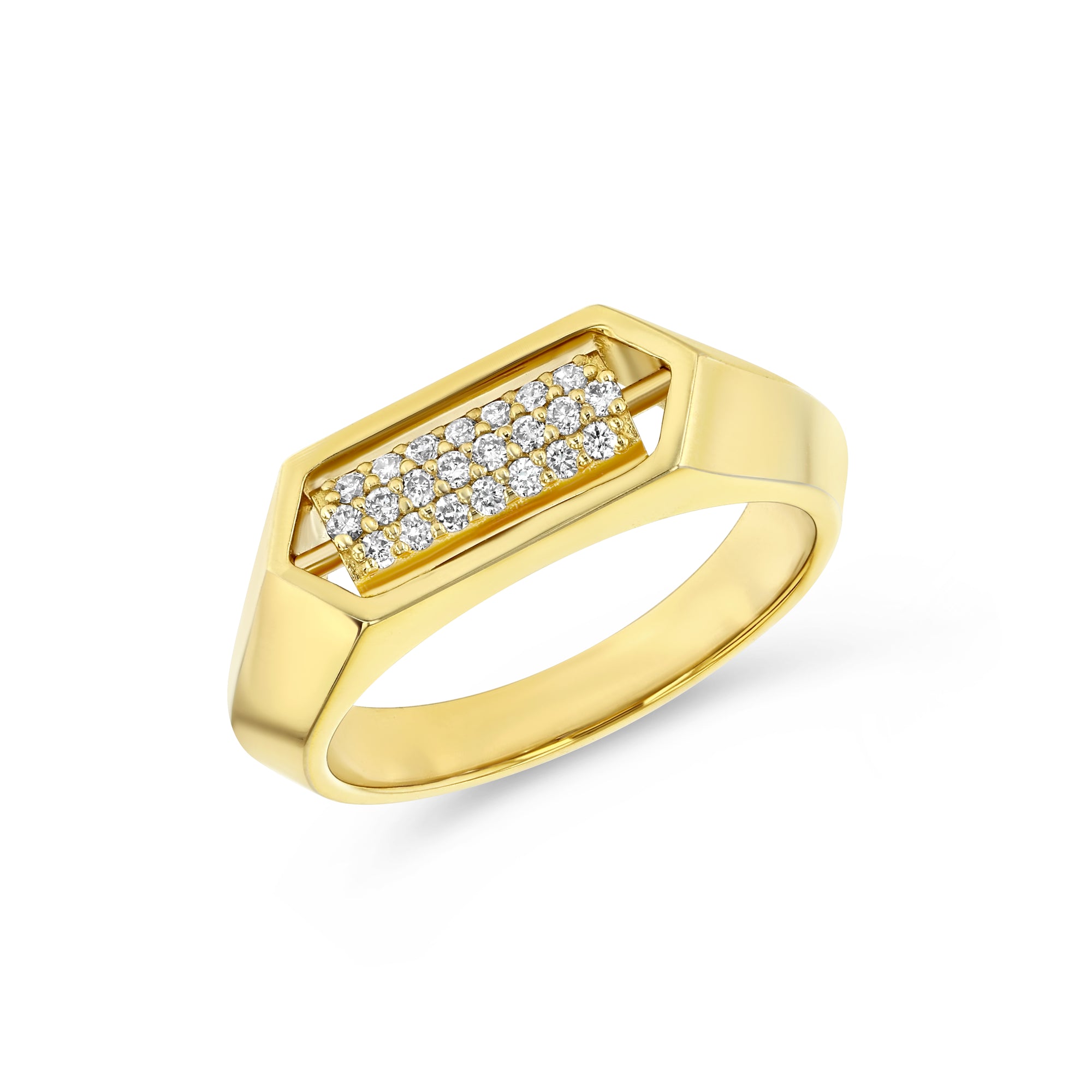 Domed Marquis Flip Ring | Yellow Gold
