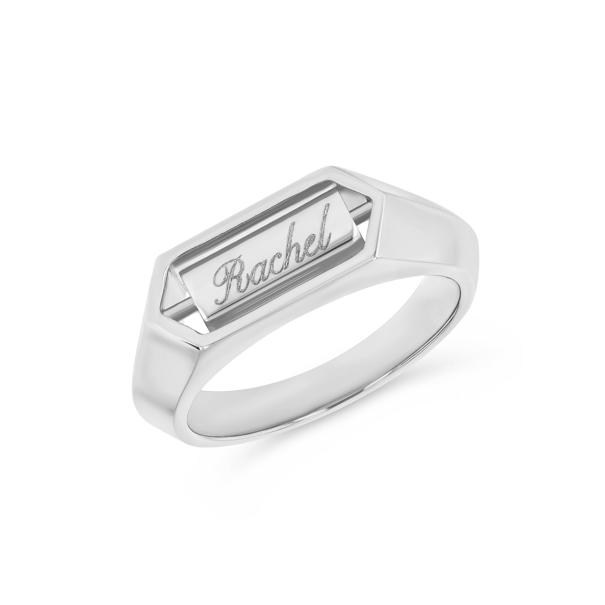Domed Marquis Flip Ring | White Gold