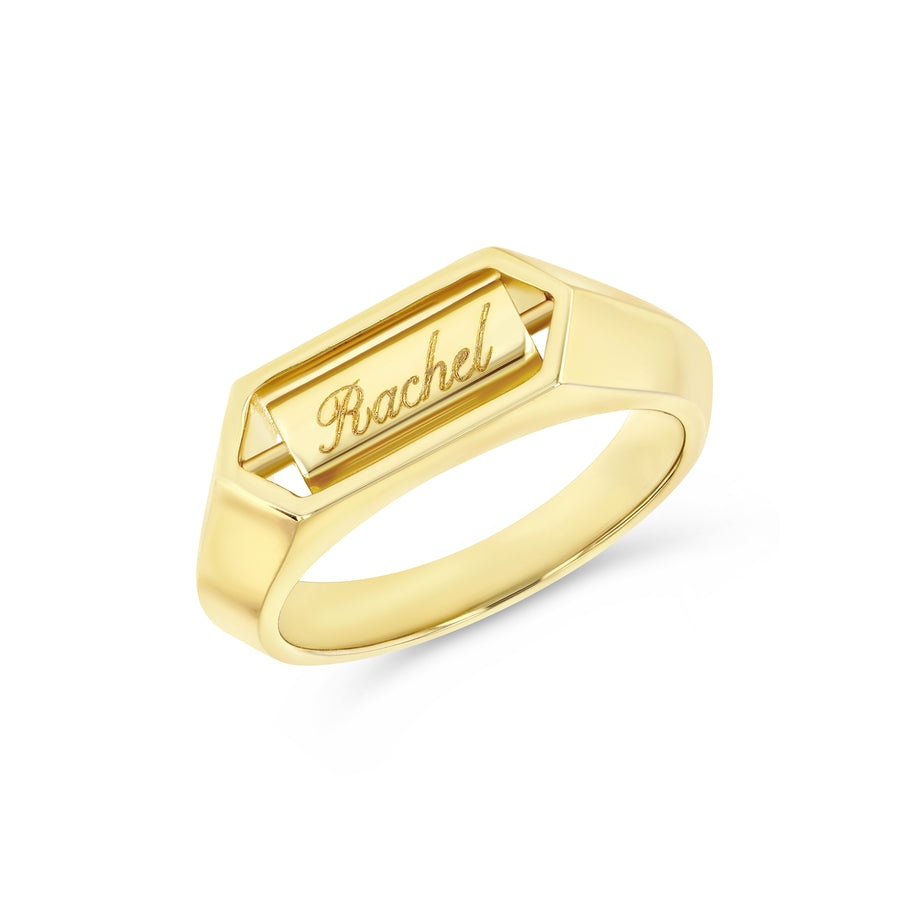 Domed Marquis Flip Ring | Yellow Gold