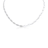Half Diamond Confetti Necklace | White Gold
