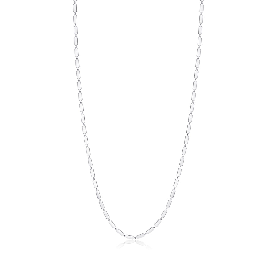 30" Confetti Necklace - Plain | White Gold