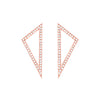 Medium All Diamond Triangle Earrings | Rose Gold