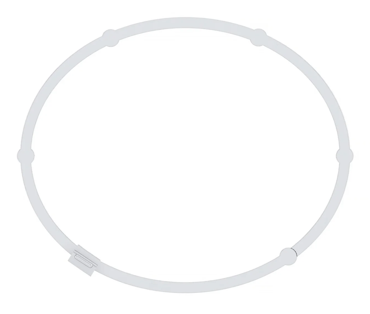 Domed Marquis Locking Cage Bracelet | White Gold with Diamonds