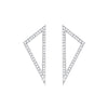 Medium All Diamond Triangle Earrings | White Gold
