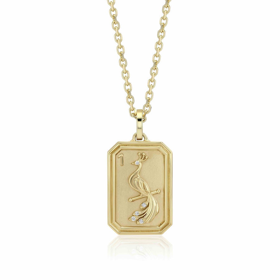 Bird Bam Mahjong Tile Necklace | Classic