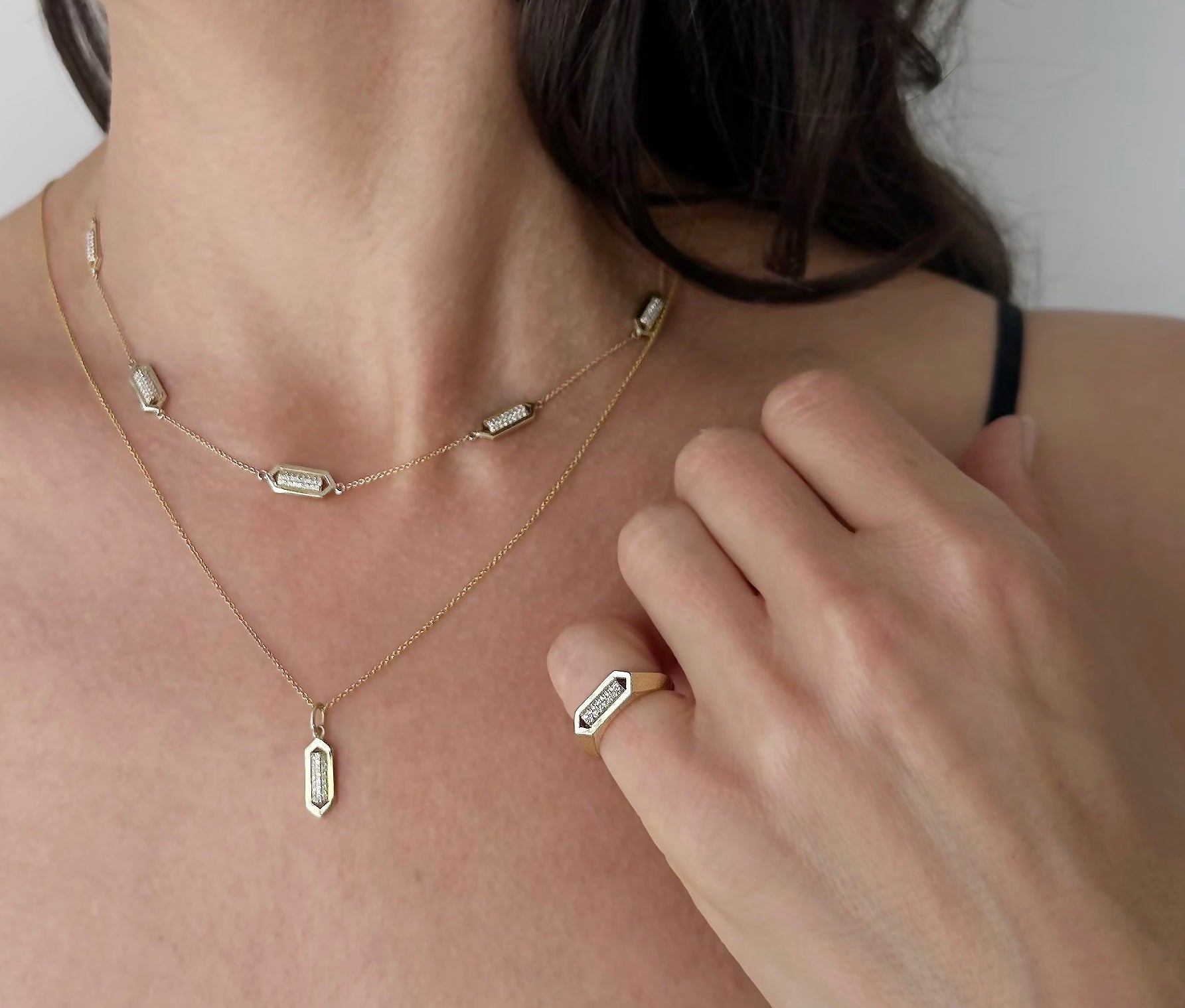 Domed Marquis Flip Ring | White Gold