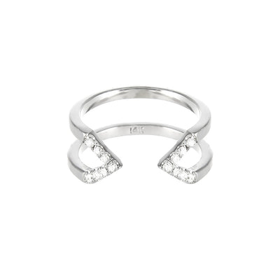 Diamond Dagger Ring  | White Gold