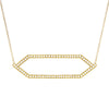 Large Diamond Marquis Necklace | Yellow Gold