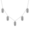 Diamond Five Marquis Charm Necklace | Black Gold