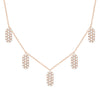 Diamond Five Marquis Charm Necklace | Rose Gold