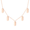 Five Marquis Charm Necklace | Rose Gold