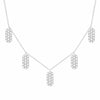 Diamond Five Marquis Charm Necklace | White Gold