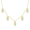 Diamond Five Marquis Charm Necklace | Yellow Gold