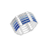 Ombre Blue Sapphire Gear 5 Band Set | White Gold