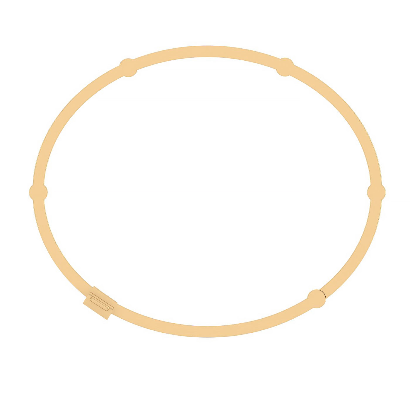 Locking Cage Bracelet | Yellow Gold