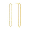 All Diamond Long Marquis Earrings | Yellow Gold