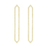 All Diamond Long Marquis Earrings | Yellow Gold  Earring Rachel Katz Jewelry