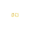 Cage Huggies with Baguette Diamonds | Yellow Gold