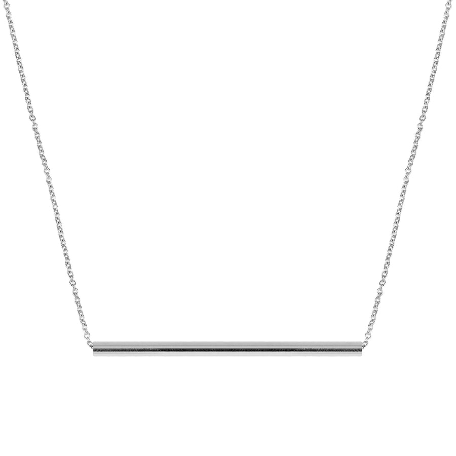 Long Balance Necklace | White Gold