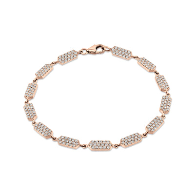 Diamond Confetti Bracelet -  All Pave | Rose Gold