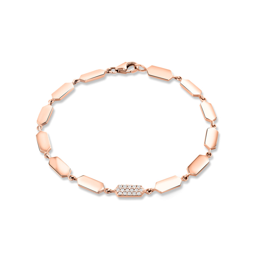 Diamond Confetti Bracelet - 1 Station | Rose Gold