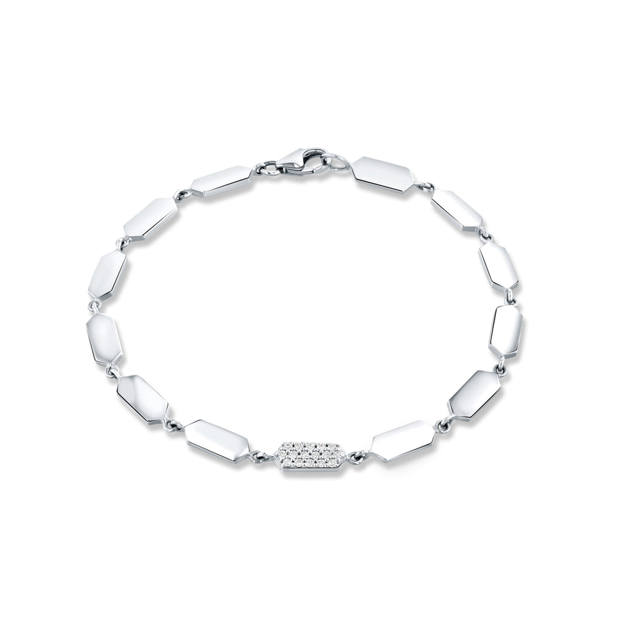 Diamond Confetti Bracelet - 1 Station | White Gold