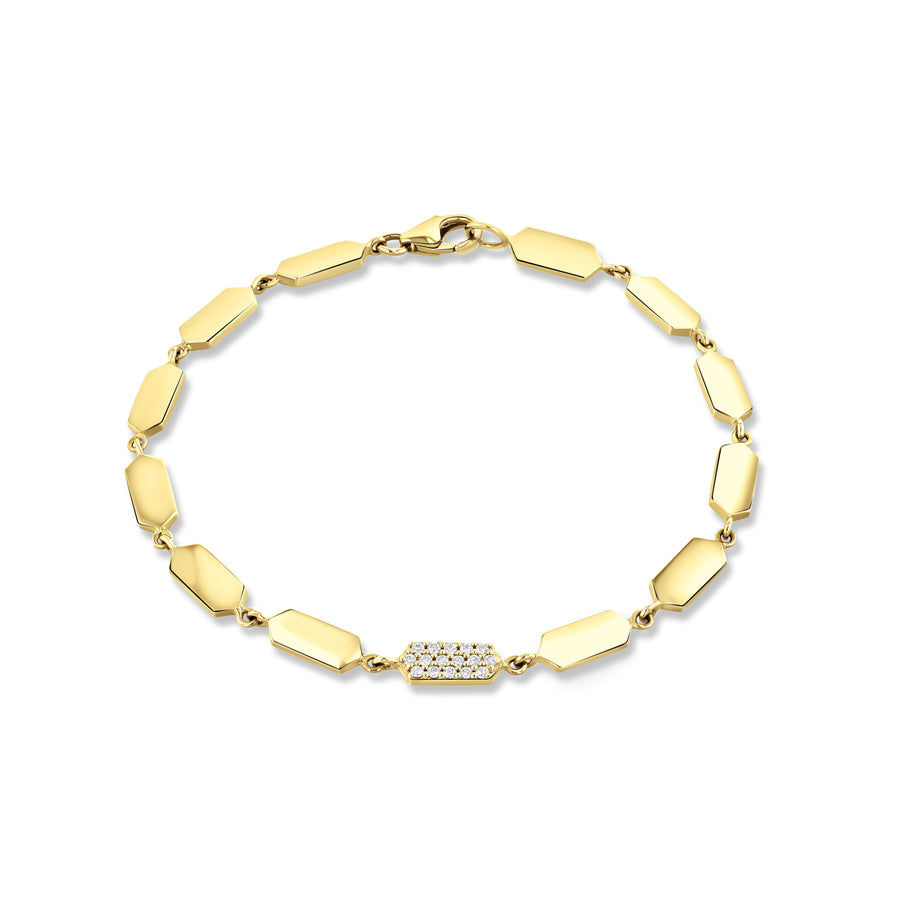 Diamond Confetti Bracelet - 1 Station | Yellow Gold