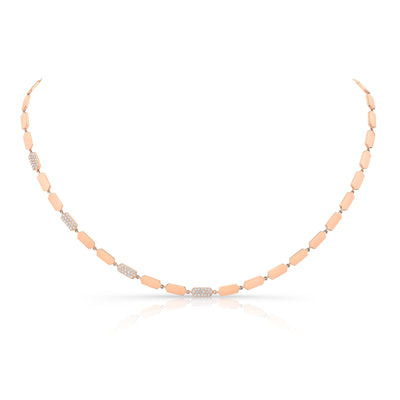 Diamond Confetti Necklace | Rose Gold