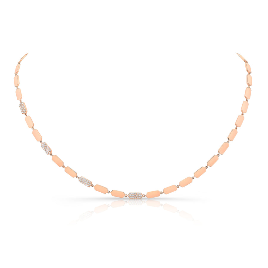 Diamond Confetti Necklace | Rose Gold